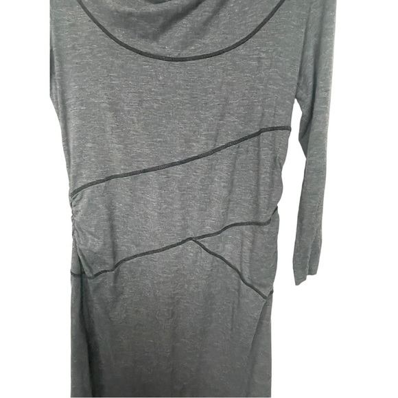 Athleta Grey Heather Long Sleeve Knit Athletic Dress Small - Picture 5 of 7